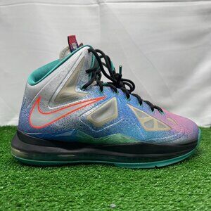 Nike LeBron 10 X Re-Entry Pure Platinum Men's Size 8 Gray 541100-008 No Box